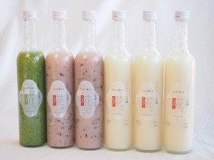 国産米使用ノンアルコール豪華甘酒6本セット 山崎 一糀(吟醸3本 抹茶1本 古代米2本)(愛知県) 計500ml×6本