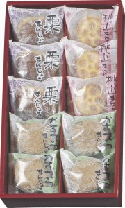 春夏の贈り物ギフト 銘菓撰 河内駿河屋 かすてらまんじゅう×4、栗まんじゅう・桃山×各3