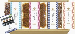 春の贈り物ギフト　三河の佃煮＆永谷園松茸風味お吸い物セット お吸い物×2、山椒ちりめん・こくまるあさり・ささめまぐろ生姜炊（各40g