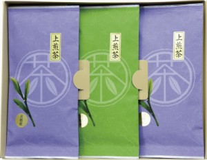 春夏の贈り物ギフト 京都産宇治茶詰合せ 上煎茶(70g)×3