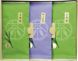 春夏の贈り物ギフト 京都産宇治茶詰合せ 上煎茶（70g）×2、特上煎茶（70g）×1