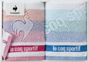 夏の贈り物お中元 ルコック ビッグロゴ スポーツタオル２P le coq sportif 32×110cm