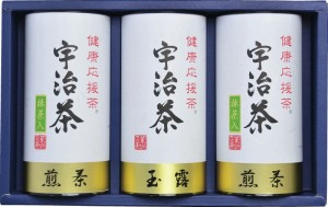 春の贈り物ギフト　宇治茶詰合せ(健康応援茶) 抹茶入煎茶（100g）×2、玉露(100g)×1