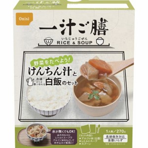 春の贈り物ギフト 一汁ご膳けんちん汁 尾西食品 一汁ご膳（レトルトスープ（190g）・アルファ米白飯（80g））×各20箱