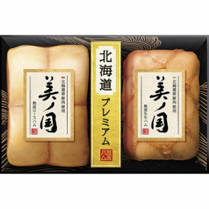春夏の贈り物ギフト 北海道産豚肉使用 美ノ国 ニッポンハム 熟成ロースハム（400g）・熟成ももハム（280g）×各1