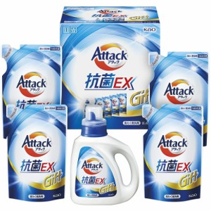 夏の贈り物お中元 アタック抗菌ＥＸギフト 花王 アタック抗菌EX詰替用（690g）×4、アタック抗菌EX（880g）×1