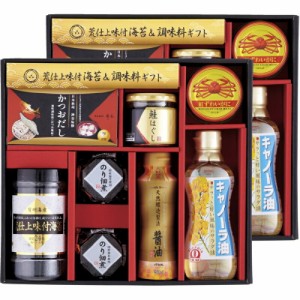 夏の贈り物お中元 荒仕上味付海苔＆調味料ギフト のり佃煮（80g）×4、昭和キャノーラ油（300g）・伊賀越天然醸造醤油（200ml）・紅ずわ