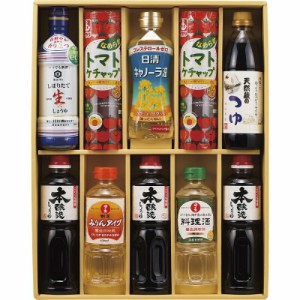 夏の贈り物お中元 キッコーマン＆調味料バラエティセット サンビシ本醸造しょうゆ（500ml）×3、イカリなめらかトマトケチャップ（280g）