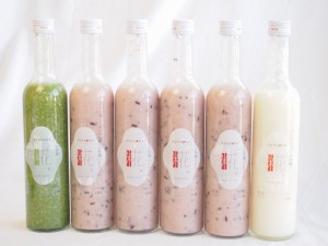 セレクト甘酒6本セット(一糀吟醸500ｍｌ×1本・古代あまざけ(愛知県)500ml×4本・抹茶500ｍｌ×1)