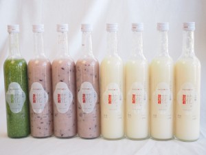 セレクト甘酒8本セット(一糀吟醸500ｍｌ×4本・古代あまざけ(愛知県)500ml×3本・抹茶500ｍｌ×1)