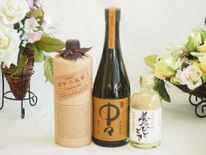 旨味がぎっしり詰まった本格麦焼酎お楽しみ3本セット(大麦長期 百年の孤独40度 熟成麦 夢のひととき25度 本格麦 中々25度) 720ml×2本 30