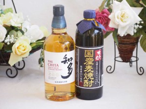 贈り物ギフト ジャパニーズウイスキーと本格麦焼酎対決セット 知多700ml独奏会 国産麦27°(大分県)720ml