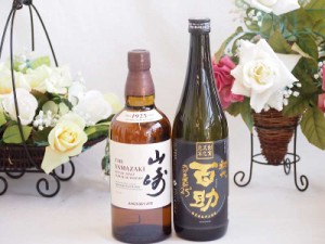 贈り物ギフト ジャパニーズウイスキーと本格麦焼酎対決セット 山崎700ml初代 百助25°(大分県)720ml