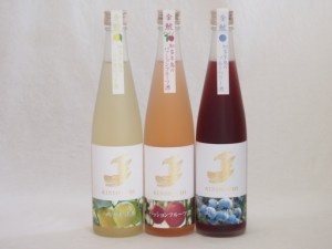 愛知果物キュール3本セット(日本酒ブレンドベルガモットオレンジ 日本酒ブレンドパッションフルーツ 焼酎ブレンドブルーベリー) 500ml×3