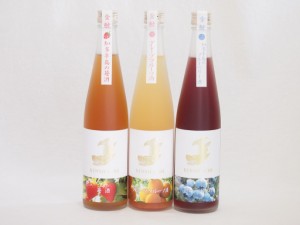 愛知果物キュール3本セット(山田錦吟醸ブレンド グレープフルーツ酒 焼酎ブレンドブルーベリー 日本酒ブレンド苺酒) 500ml×3本