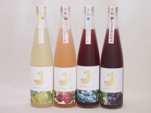 愛知果物キュール4本セット(日本酒ブレンドベルガモットオレンジ 日本酒ブレンドパッションフルーツ 純米酒ブレンド巨峰 焼酎ブレンドブ