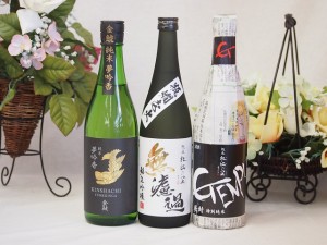 選りすぐり地酒3本セット(厳封 特別純米 無濾過 純米吟醸 金鯱 純米夢吟香) 720ml×3本