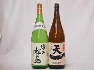 純米酒2本セット(早川酒造 天一純米(三重県) 雪の松島 特別純米(宮城県)) 1800ml×2本