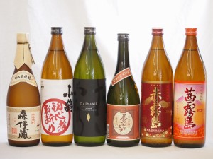 プレミアムな芋焼酎飲み比べ6本セット(森伊蔵720ml 初心者お断り900ml だいやめ900ml 茜霧島900ml 赤霧島900ml 夢のひととき720ml)