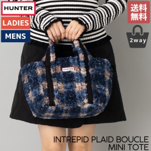 ハンター HUNTER 【正規取扱販売店】INTREPID PLAID BOUCLE MINI TOTE イントレピッド プレイド ブークレ ミニ トートバック 秋 冬 レデ