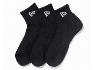 ニューエラ NEW ERA SOCKS ANKLE 3PAIRS ソックス アンクル 3ペア ブラック 黒 ユニセックス カジュアル 小物 靴下 ソックス 11531695-BK