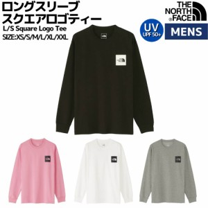 ノースフェイス THE NORTH FACE L/S Square Logo Tee ロングスリーブスクエアロゴティ メンズ 春 秋 冬 Tシャツ ブラック ピンク ホワイ