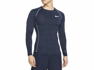 ナイキ NIKE ナイキ プロ Dri-FIT ロングスリーブ トップ メンズ ネイビー 紺 スポーツ トレーニング 長袖 シャツ DD1991-451