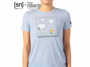 スーパーナチュラル sn super.natural エスエヌ Vintage PEANUTS TEE ヴィンテージ ピーナッツ スヌーピー&ウッドストック Tシャツ レデ