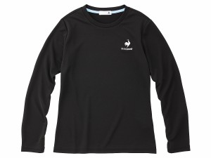 ルコック le coq sportif エコペットロングスリーブシャツ レディース 春 夏 ブラック 黒 スポーツ フィットネス 長袖 Tシャツ QMWTJB30Z