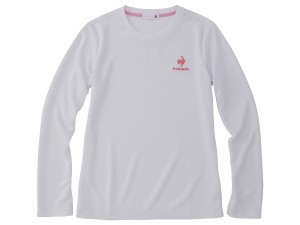 ルコック le coq sportif エコペットロングスリーブシャツ レディース 春 夏 ホワイト 白 スポーツ フィットネス 長袖 Tシャツ QMWTJB30Z