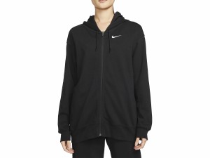 ナイキ NIKE スポーツウェア ジャージー オーバーサイズド フルジップ パーカー レディース コットン 綿 春 秋 ブラック 黒 スポーツ フ