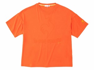 ルコック le coq sportif ヘランカソフトニットハーフスリーブシャツ レディース 春 夏 オレンジ 橙 スポーツ フィットネス 半袖 Tシャツ