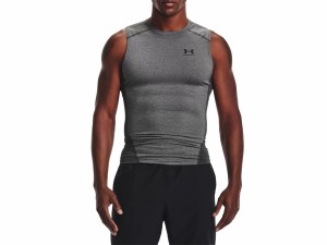 アンダーアーマー UNDER ARMOUR ヒートギアアーマー コンプレッション スリーブレス シャツ メンズ グレー 灰色 スポーツ トレーニング 