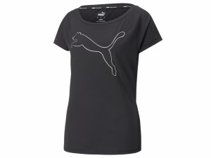 プーマ PUMA FAVORITE CAT フェイバリット キャット 半袖 Tシャツ レディース 春 夏 ブラック 黒 スポーツ フィットネス 半袖 Tシャツ 52