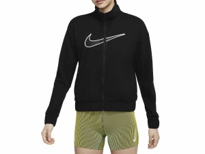 ナイキ NIKE Dri-FIT スウッシュ ラン ジャケット レディース 秋 冬 ブラック 黒 スポーツ フィットネス フルジップ ジャケット DQ6384-0