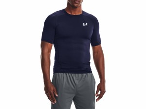 アンダーアーマー UNDER ARMOUR ヒートギアアーマー ショートスリーブ シャツ メンズ ネイビー 紺 スポーツ トレーニング インナー 半袖 