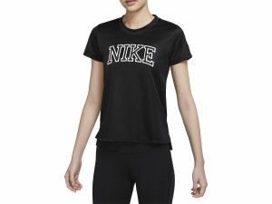 ナイキ NIKE Dri-FIT スウッシュ ショートスリーブ トップ レディース 春 夏 ブラック 黒 スポーツ フィットネス 半袖 Tシャツ DQ6372-01