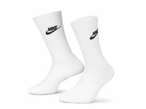 ナイキ NIKE スポーツウェア エブリデイ エッセンシャル クルー ソックス (3足) ホワイト スポーツ 靴下 ソックス DX5025-100