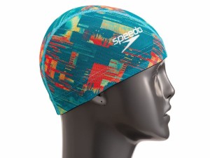 スピード speedo Glitchzone Mesh Cap グリッチゾーンメッシュキャップ ユニセックス ブルー 青 水泳 スイム キャップ 帽子 水泳帽 SE122