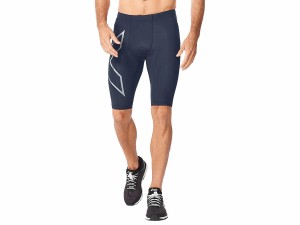 2XU ツータイムズユー MCSランコンプショーツ メンズ オールシーズン 着圧 ネイビー 紺 スポーツ トレーニング ハーフ タイツ MA5331B-MD