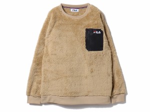 フィラ FILA Airシャギークルー レディース 秋 冬 ベージュ スポーツ フィットネス ボア クルーネック プルオーバー 441620-BE