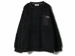 フィラ FILA Airシャギークルー レディース 秋 冬 ブラック 黒 スポーツ フィットネス ボア クルーネック プルオーバー 441620-BK