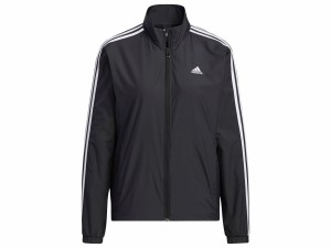 アディダス adidas スリーストライプス レギュラーフィット ウインドブレーカージャケット レディース ブラック 黒 スポーツ フィットネ