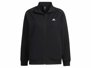 アディダス adidas スリーストライプス ルーズフィット ダブルニット トラックトップ レディース ブラック 黒 スポーツ フィットネス フ