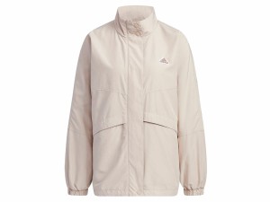 アディダス adidas ルーズフィット ウーブンジャケット レディース ベージュ スポーツ フィットネス フルジップ ジャケット BWE96-IA5247