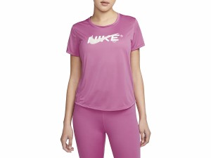 ナイキ NIKE Dri-FIT ワン ショートスリーブ トレーニングトップ レディース 春 夏 ピンク 桃色 スポーツ フィットネス 半袖 Tシャツ DX0