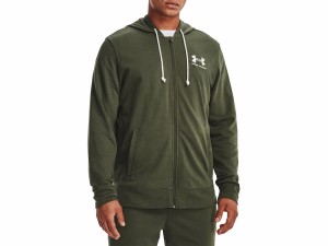 アンダーアーマー UNDER ARMOUR ライバルテリー フルジップ フーディー メンズ 秋 冬 グリーン 緑 スポーツ トレーニング パーカー ジャ