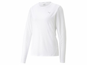 プーマ PUMA RUN FAVORITE LS Tシャツ レディース 秋 冬 ホワイト 白 スポーツ フィットネス 長袖 Tシャツ 523698-02