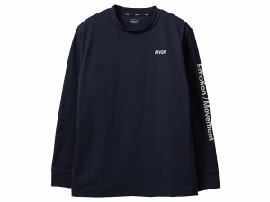 デサント DESCENTE SUNSCREEN サンスクリーン スリーブロゴ ロングスリーブシャツ メンズ 春 秋 ネイビー 紺 スポーツ トレーニング 長袖