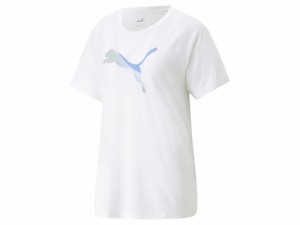 プーマ PUMA EVOSTRIPE 半袖 Tシャツ レディース 春 夏 ホワイト 白 スポーツ フィットネス 半袖 Tシャツ 675604-02